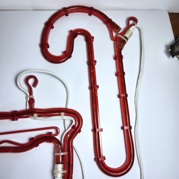 Christmas Rope Tube Lights Set of 4 Candy Cane Bell Snowman Christmas Stocking - Picture 4 of 16